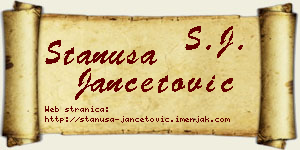 Stanuša Jančetović vizit kartica
